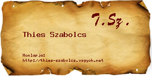 Thies Szabolcs névjegykártya